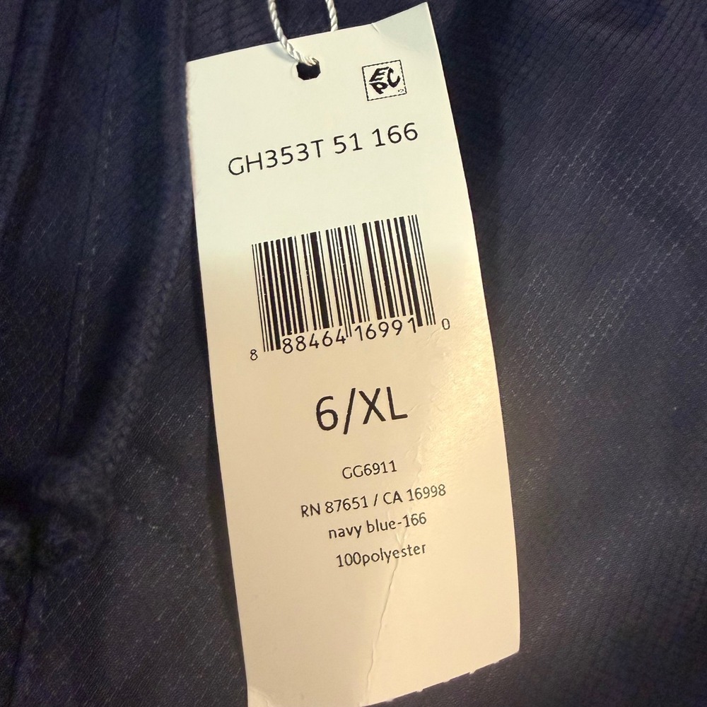 Lacoste Tafetta Shorts Mens XL Navy Blue Sport Diamond Taffeta Lightweight Lined - Picture 2 of 11